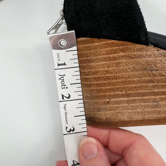 Kork Ease Gazania Sandals Women 7M Black Suede Leather Ankle Strap Open Toe Heel - Picture 10 of 10